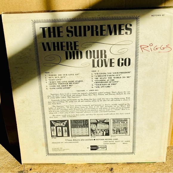 The Supremes Where Did Our Love Go Motown 621 1964 Vinyl 12'' Vintage - Picture 4 of 5